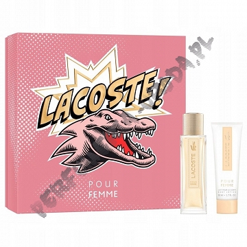 Lacoste Pour Femme woda perfumowana 50 ml spray+  balsam do ciała 50 ml