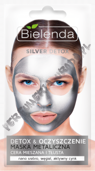Bielenda SILVER DETOX Detoksykująca maska metaliczna do cery mieszanej i tłustej 8g