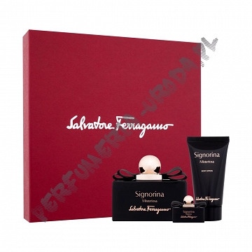 Salvatore Ferragamo Signorina Misterioza woda perfumowana 100 ml spray+ woda perfumowana 5ml + balsam 50ml