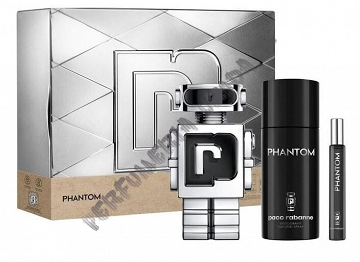 Paco Rabanne Phantom woda toaletowa 100 ml spray + dezodorant 150ml+ woda toaletowa 10ml