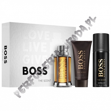 Boss The Scent woda toaletowa męska100ml + dezodorant 150ml + żel pod prysznic 100ml