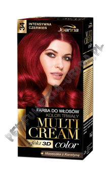 Joanna Multi farba do włosów 34 - Intensywna Czerwień