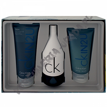Calvin Klein CK In2U Men woda toaletowa 150 ml spray + żel pod prysznic 200 ml + żel po goleniu 150 ml